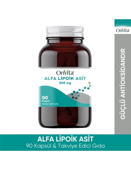 OnVita Alfa Lipoik Asit 200mg 90 Kapsül 