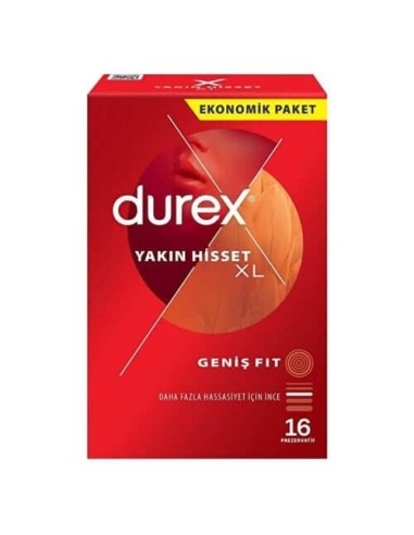 Durex Yakın Hisset XL Prezervatif 16 Adet 