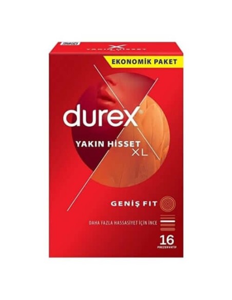 Durex Yakın Hisset XL Prezervatif 16 Adet 