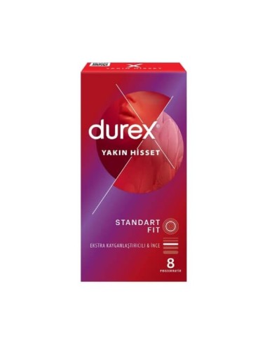 Durex Yakın Hisset Standart Fit 8 Adet Prezervatif 