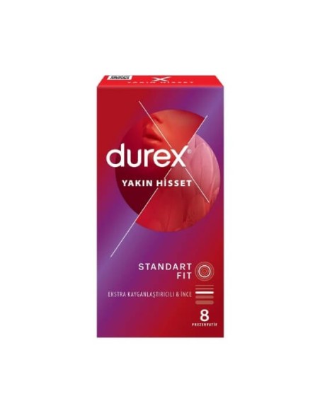 Durex Yakın Hisset Standart Fit 8 Adet Prezervatif 