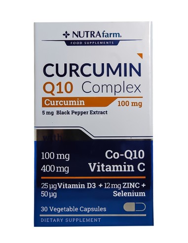 Dermoskin NutraFarm Curcumin 100mg Q10 Complex 30 Kapsül 