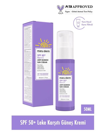 Maruderm SPF 50+ Leke Karşıtı Güneş Kremi 50 ml 