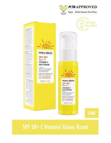 Maruderm SPF 50+ C Vitamini Güneş Kremi 50 ML 