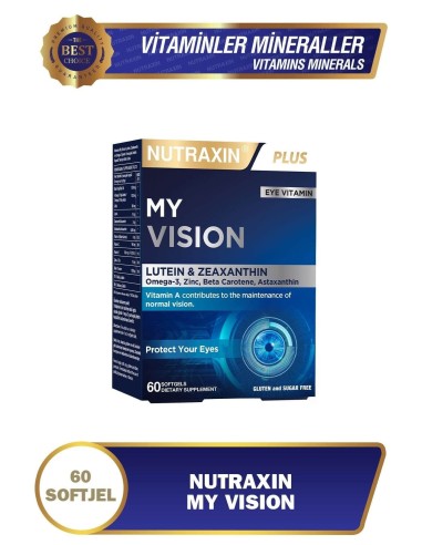 Nutraxin My Vision Göz Vitamini 60 Yumuşak Kapsül 