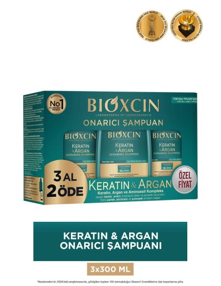 Bioxcin Keratin & Argan Onarıcı Şampuan 3AL2ÖDE 