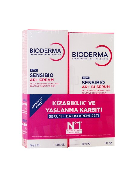 Bioderma Sensibio Ar+ Cream 40ml + Ar+ Bi-Serum 40ml | Kızarıklık ve Yaşlanma Karşıtı Set 