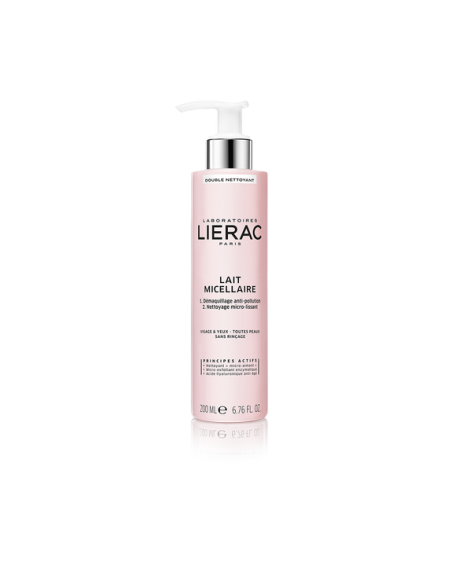 Lierac Double Cleansing Micellar Milk Face Eyes 200ml