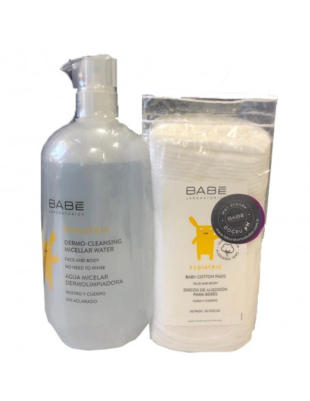 Babe Pediatric Dermo Cleansing Micellar Water 500 Ml + Pamuk