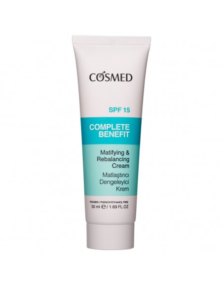 Cosmed Complete Benefit Matifying & Rebalancing Cream SPF 15 50 ml Matlaştırıcı Dengeleyici Krem