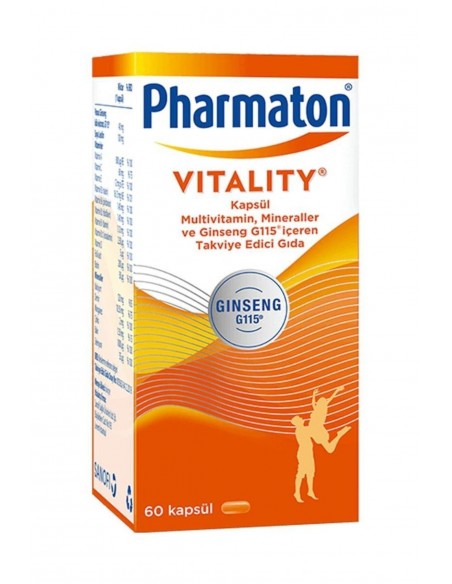 Pharmaton Vitality Multivitamin 60 Kapsül - Takviye Edici Gıda