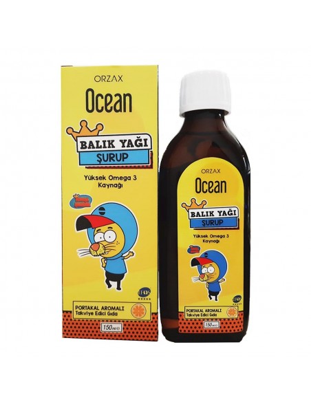 Ocean Orange Portakal Aromalı Balık Yağı Şurup 150ml