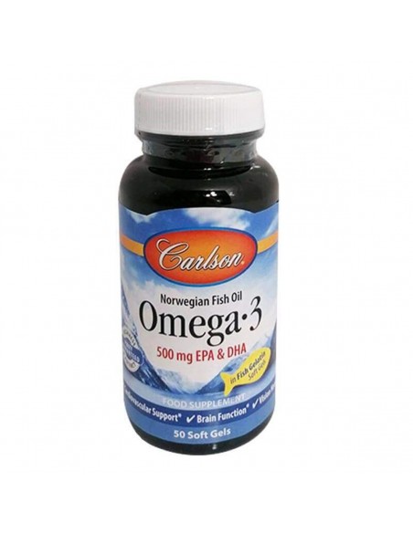 Carlson Fish Oil Balık Yağı Kapsül Omega-3 500 mg Epa&Dha 50 Kapsül