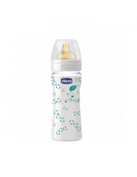 Chicco Wellbeing Cam Biberon Kauçuk Emzikli 240 ml - Unisex