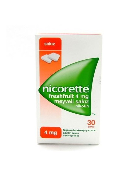 Nicorette Freshfruit 4 mg Meyveli Nikotin Sakızı 30 Adet