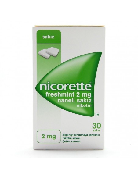 Nicorette Freshmint 2 mg Naneli Nikotin Sakızı 30 Adet