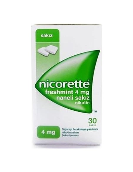 Nicorette Freshmint 4 mg Naneli Nikotin Sakızı 30 Adet