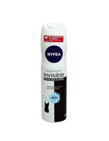 Nivea Invisible For Pure Black & White Deodorant 150 ml