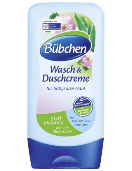 Bübchen Bebek Duş Kremi (13 oranında Nemlendirici Süt içerikli vücut yıkama) 230ml