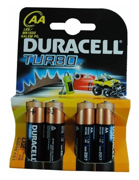 Duracell LR6 MN1500 4lü Turbo Kalem Pil