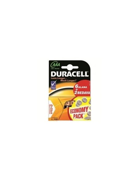 Duracell LR03/MNx2400 İnce Kalem Pil 6 Alana 2 Bedava