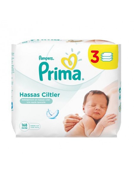 Prima  Pampers Sensitive Islak Havlu Yedek 3 PAKET 56 LI(168 Yaprak)