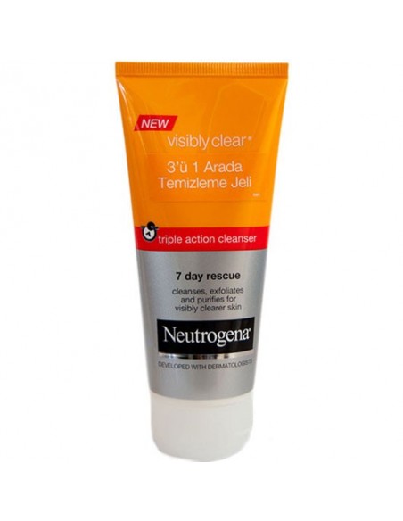 Neutrogena Visibly Clear 3 ü 1 Arada Temizleme Jeli 100 ml