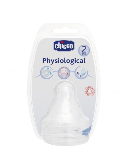 Chicco %0 BPA Fizyolojik Biberon Emziği Silikon 2m+