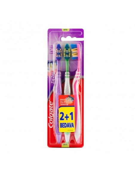 Colgate Zigzag Diş Fırçası Medium 2+1