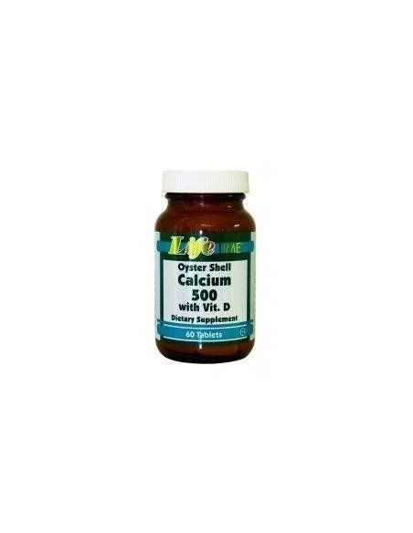 LifeTime Calcium Oyster Shell 500 With Vit D 60tablet Life Time