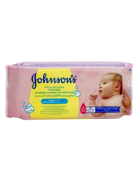 Johnsons Baby Extra Sensitive Parfümsüz ıslak Mendil 56' lı