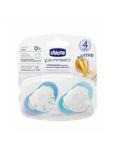 Chicco 5702 Physioring Mavi Kauçuk Emzik 4m+