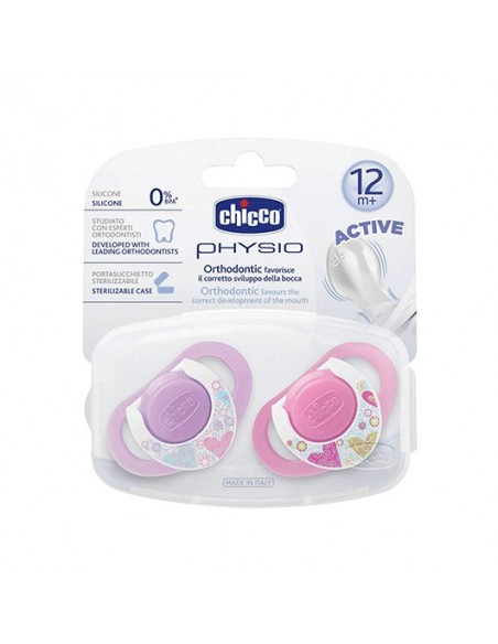 Chicco  Physioring Pembe Silikon Emzik  12m+