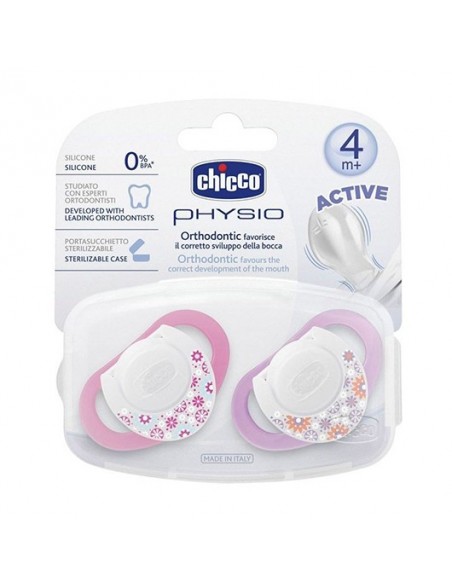 Chicco Physioring Silikon Emzik 2 li Pembe 4 Ay+