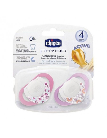 Chicco Physioring Kauçuk Emzik 2 li Pembe 4 Ay+