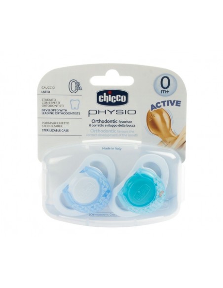 Chicco Physioring Kauçuk Emzik 2 li Mavi 0 M+