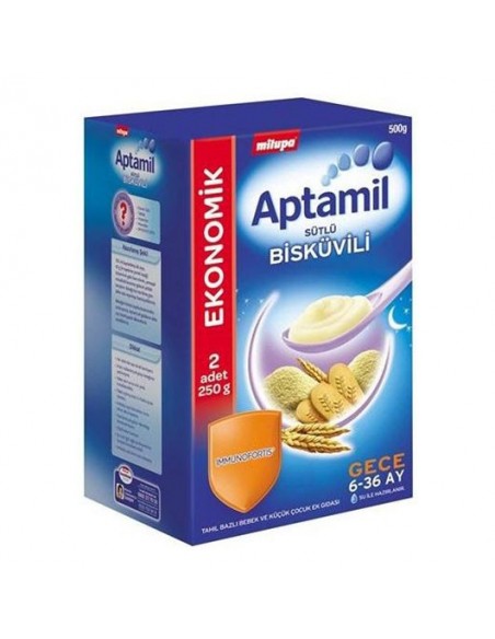 Milupa Aptamil Sütlü Bisküvili Kaşık Maması 500 gr.