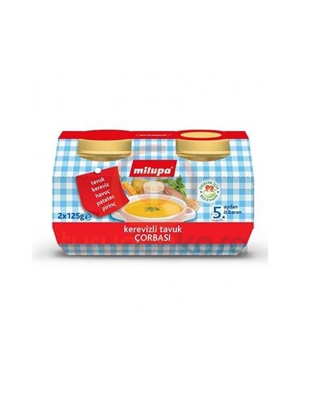 Milupa Kavanoz Maması Kerevizli Tavuk Çorbası 2 li 125 gr