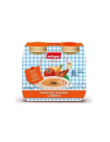 Milupa Makarnalı Hindili Domates Çorbası 2 x 190g