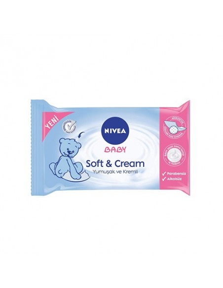 Nivea Baby Soft & Cream Kremli Temizleme Mendili 56 Adet