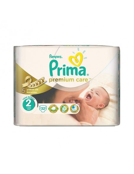 Prima Bebek Bezi Premium Care 2 Beden Mini Tekli Paket 32'li