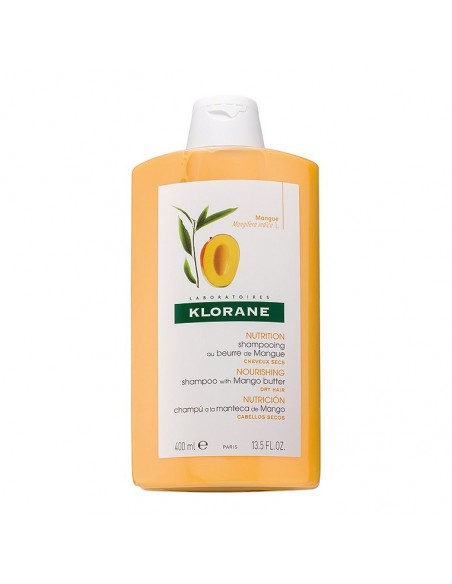 Klorane Mangue Shampoo 400 ml Mango Yağı İçeren Kuru, Boyalı ve Yıpranmış Saçlar İçin Bakım Şampuanı