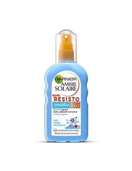 Garnier Ambre Solaire Çocuk Resisto Güneş Koruyucu Renkli Sprey SPF50+ 200ml