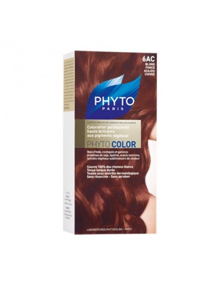 Phyto Color Saç Boyası 6AC Akaju Bakır Koyu Sarı (Blond Fonce Acajou Cuivre)