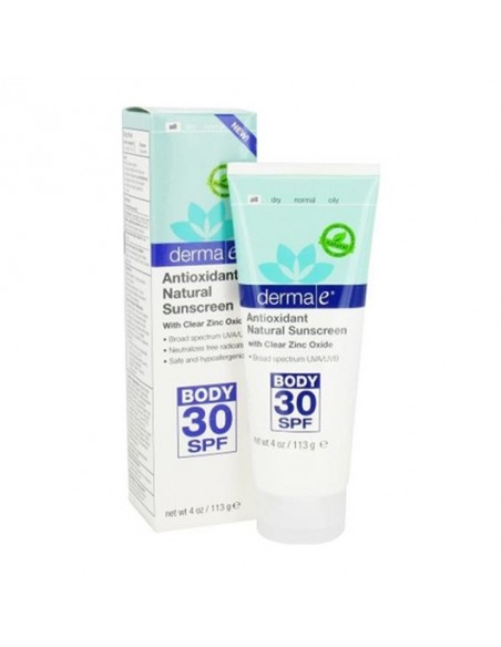 Derma E SPF 30 Antioxidant Natural Sunscreen Body Lotion 113 ml