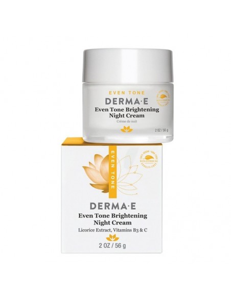 Derma E Evenly Radiant Brightening Night Creme 56 ml Aydınlatıcı Gece Bakım Kremi