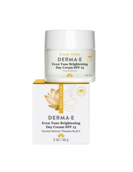 Derma E Evenly Radiant Brightening Day Creme SPF 15 56 ml Aydınlatıcı Gündüz Bakım Kremi