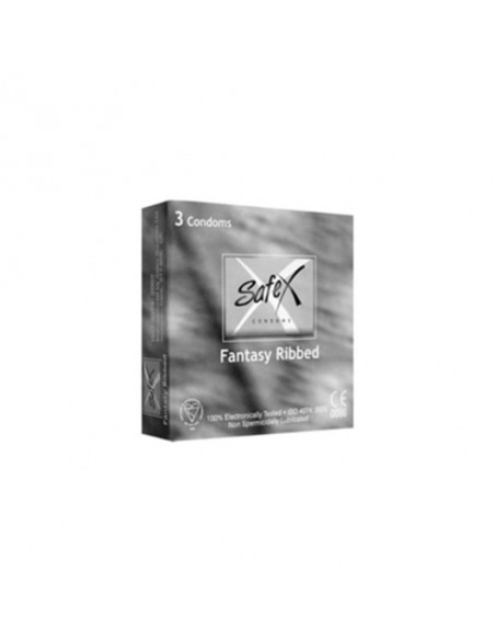 Safex Fantasy Ribbed 3 Adet Condoms