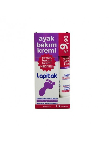 Lapitak Ayak Bakım Kremi 60 ml - Tırnak Bakım Kremi 15 ml Hediyeli