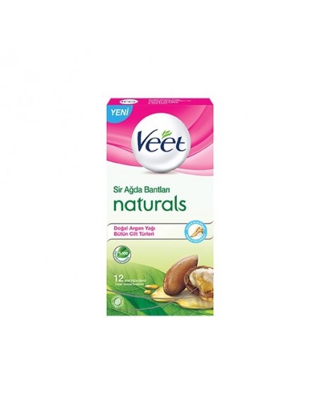 Veet Naturals Doğal Argan Yağı Sir Ağda Bantları 12'li